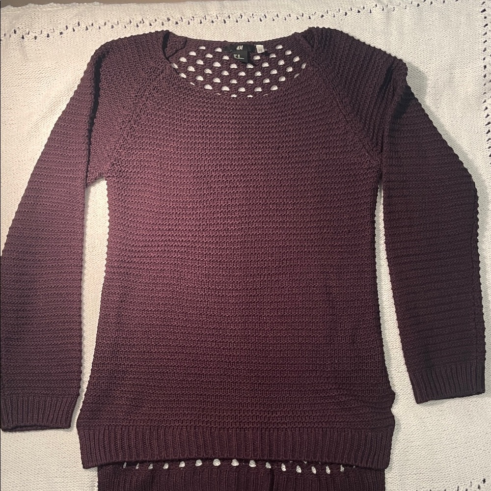 H&M Women's Plum Knit Sweater XS